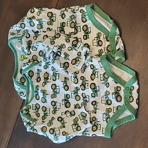 Set of 2 Matching John Deere Tractor Onsies